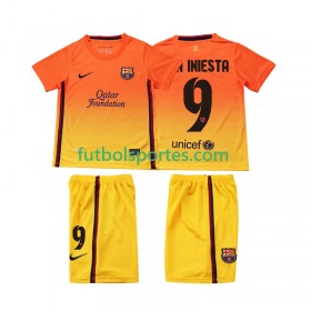 Camiseta FC Barcelona A INIESTA 9 2012 2013 Retro Niño Segunda Equipación